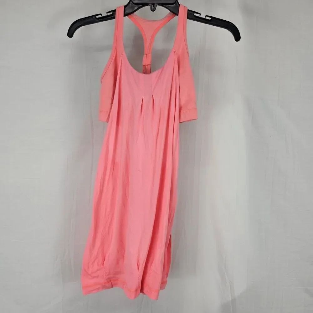 Lululemon Practice Freely Tank Bleached Coral and Pop Orange Women's Size 4
